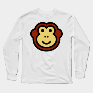 Cute Little Monkey Ape Tan Long Sleeve T-Shirt